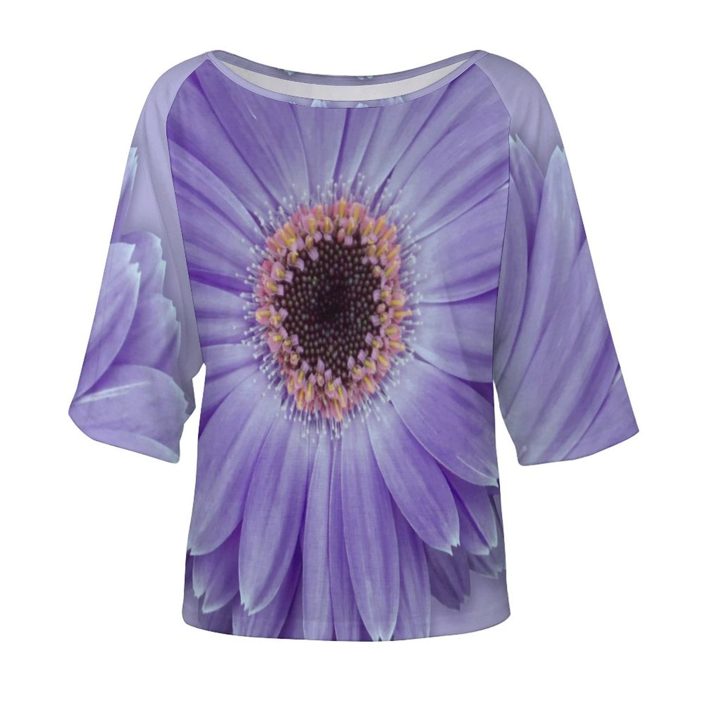 180gsm Women’s Off the Shoulder Half-Sleeve T-shirt
