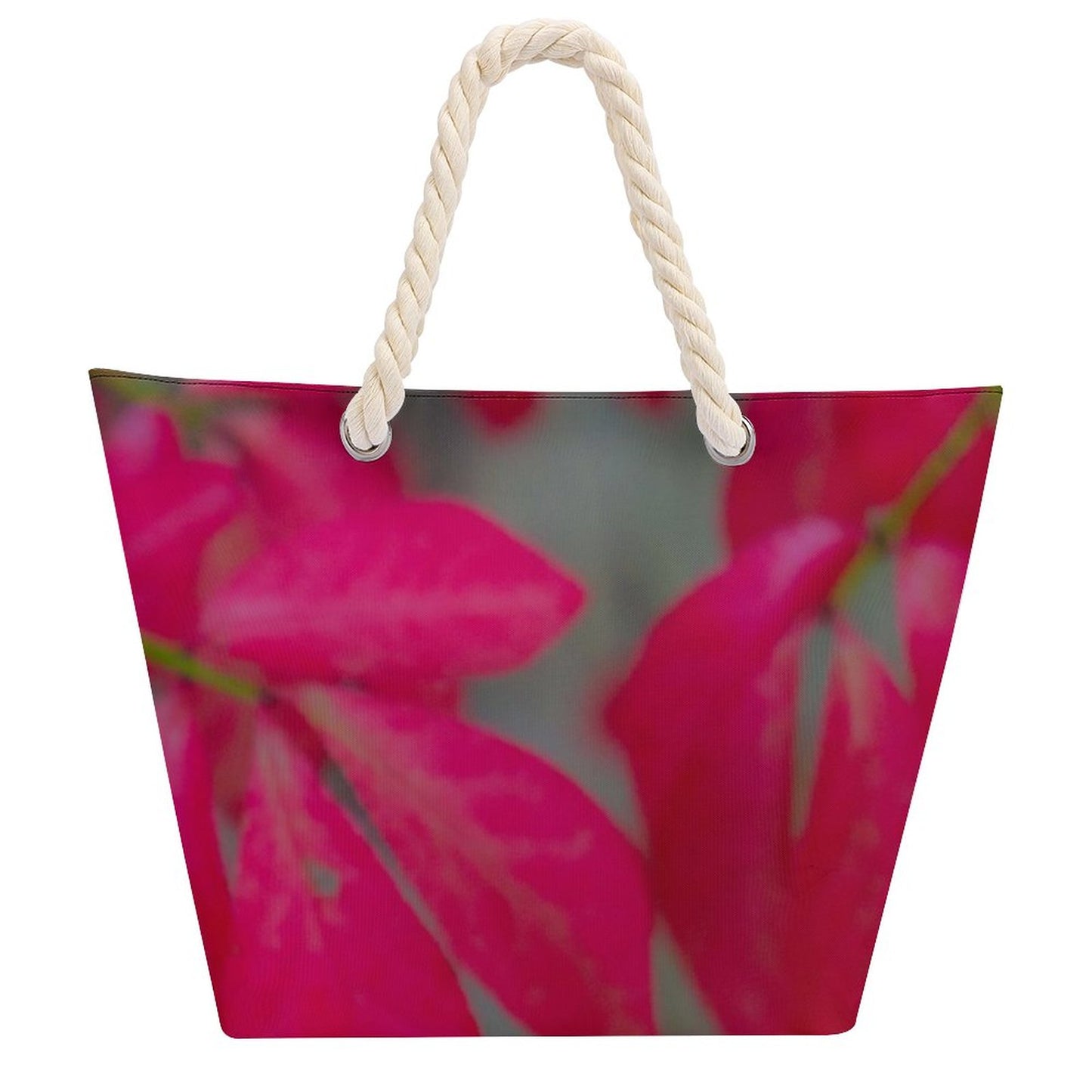 Mauve & Stone Large Jute Tote Bag(All-Over Printing)